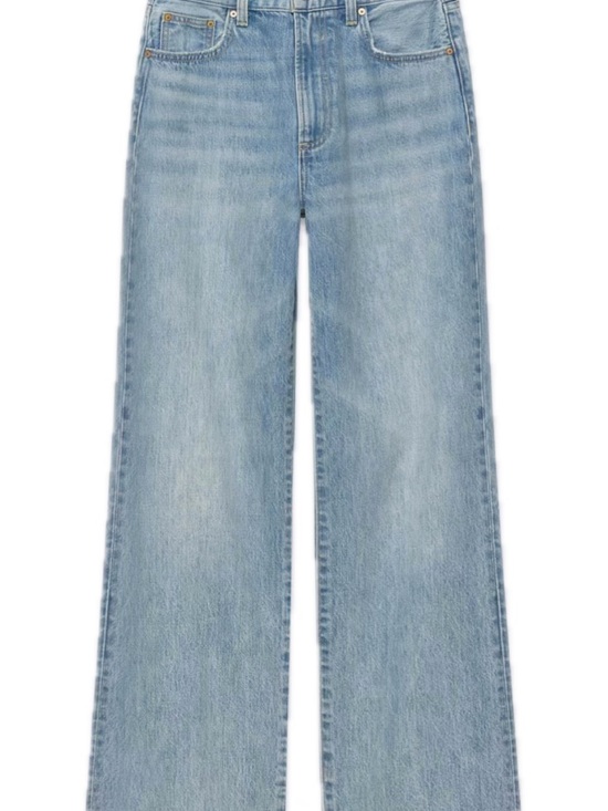 Denim Forum Denim - Denim Forum Faded Light-Blue Wide Leg Jeans